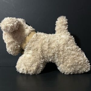 Pottery Barn Faux Fur Dog Doodle With Bell Pillow, 17x9.5